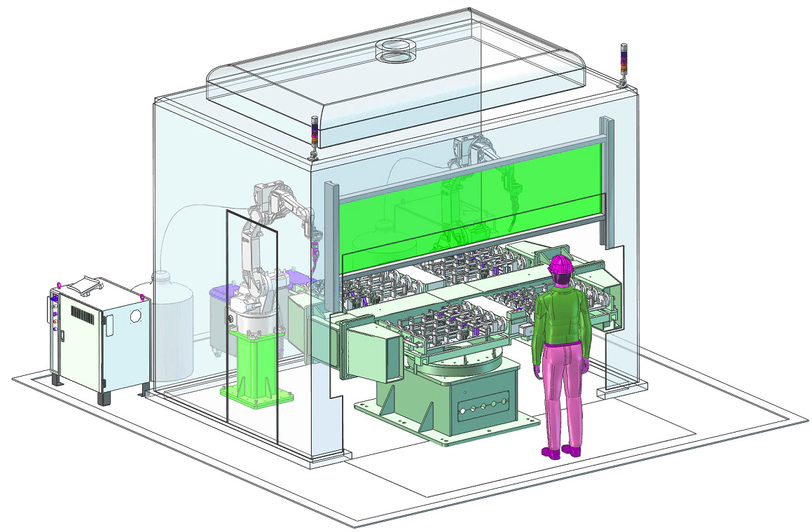 鋼結構件焊接機器人工作站